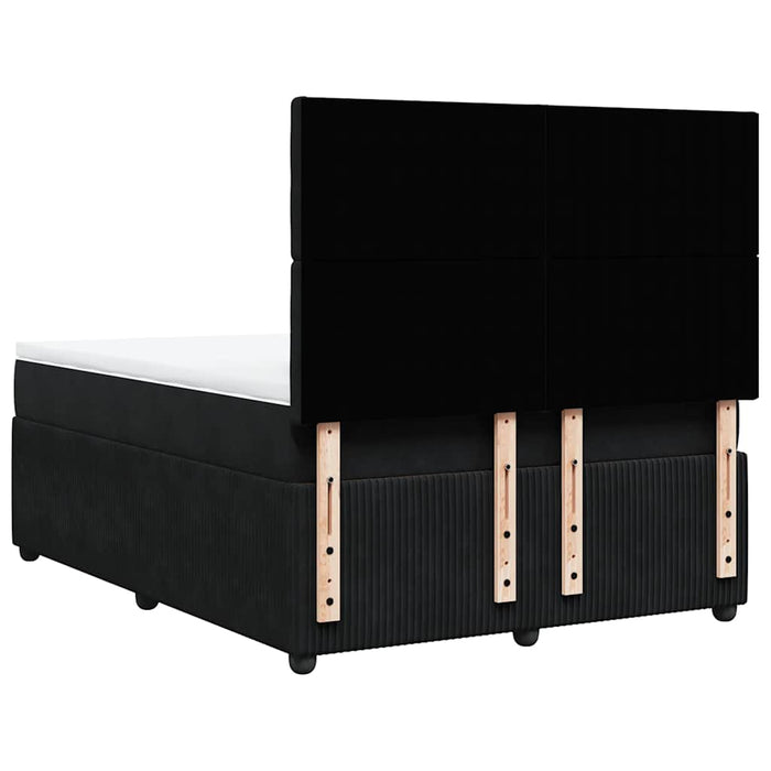 Pat box spring cu saltea, negru, 160x200 cm, catifea - WALTI WALTI