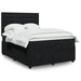 Pat box spring cu saltea, negru, 160x200 cm, catifea - WALTI WALTI