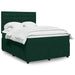 Pat box spring cu saltea, verde închis, 160x200 cm, catifea - WALTI WALTI
