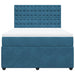 Pat box spring cu saltea, albastru închis, 160x200 cm, catifea - WALTI WALTI