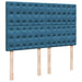 Pat box spring cu saltea, albastru închis, 160x200 cm, catifea - WALTI WALTI