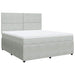 Pat box spring cu saltea, gri deschis, 180x200 cm, catifea - WALTI WALTI