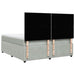 Pat box spring cu saltea, gri deschis, 180x200 cm, catifea - WALTI WALTI