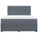 Pat box spring cu saltea, gri închis, 180x200 cm, catifea - WALTI WALTI