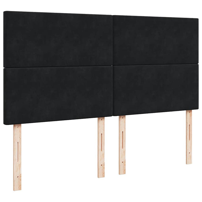 Pat box spring cu saltea, negru, 180x200 cm, catifea - WALTI WALTI