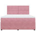 Pat box spring cu saltea, roz, 180x200 cm, catifea - WALTI WALTI