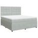 Pat box spring cu saltea, gri deschis, 180x200 cm, catifea - WALTI WALTI