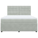 Pat box spring cu saltea, gri deschis, 180x200 cm, catifea - WALTI WALTI