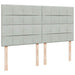 Pat box spring cu saltea, gri deschis, 180x200 cm, catifea - WALTI WALTI