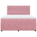Pat box spring cu saltea, roz, 180x200 cm, catifea - WALTI WALTI