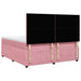 Pat box spring cu saltea, roz, 180x200 cm, catifea - WALTI WALTI
