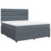 Pat box spring cu saltea, gri închis, 180x200 cm, catifea - WALTI WALTI
