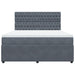Pat box spring cu saltea, gri închis, 180x200 cm, catifea - WALTI WALTI