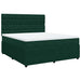 Pat box spring cu saltea, verde închis, 180x200 cm, catifea - WALTI WALTI