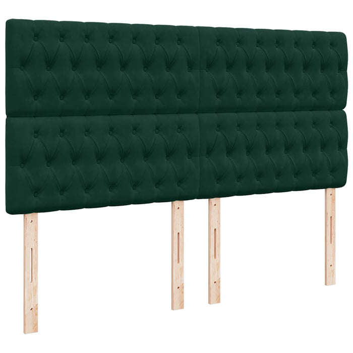Pat box spring cu saltea, verde închis, 180x200 cm, catifea - WALTI WALTI
