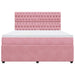 Pat box spring cu saltea, roz, 180x200 cm, catifea - WALTI WALTI