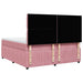 Pat box spring cu saltea, roz, 180x200 cm, catifea - WALTI WALTI