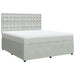 Pat box spring cu saltea, gri deschis, 180x200 cm, catifea - WALTI WALTI