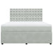Pat box spring cu saltea, gri deschis, 180x200 cm, catifea - WALTI WALTI