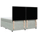 Pat box spring cu saltea, gri deschis, 180x200 cm, catifea - WALTI WALTI