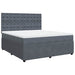 Pat box spring cu saltea, gri închis, 180x200 cm, catifea - WALTI WALTI