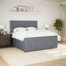 Pat box spring cu saltea, gri închis, 180x200 cm, catifea - WALTI WALTI
