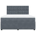 Pat box spring cu saltea, gri închis, 180x200 cm, catifea - WALTI WALTI