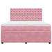 Pat box spring cu saltea, roz, 180x200 cm, catifea - WALTI WALTI