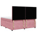 Pat box spring cu saltea, roz, 180x200 cm, catifea - WALTI WALTI