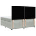 Pat box spring cu saltea, gri deschis, 200x200 cm, catifea - WALTI WALTI
