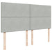 Pat box spring cu saltea, gri deschis, 200x200 cm, catifea - WALTI WALTI