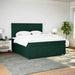 Pat box spring cu saltea, verde închis, 200x200 cm, catifea - WALTI WALTI