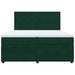 Pat box spring cu saltea, verde închis, 200x200 cm, catifea - WALTI WALTI