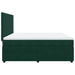 Pat box spring cu saltea, verde închis, 200x200 cm, catifea - WALTI WALTI