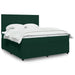 Pat box spring cu saltea, verde închis, 200x200 cm, catifea - WALTI WALTI