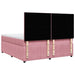 Pat box spring cu saltea, roz, 200x200 cm, catifea - WALTI WALTI