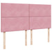 Pat box spring cu saltea, roz, 200x200 cm, catifea - WALTI WALTI