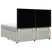 Pat box spring cu saltea, gri deschis, 200x200 cm, catifea - WALTI WALTI