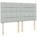 Pat box spring cu saltea, gri deschis, 200x200 cm, catifea - WALTI WALTI