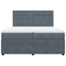 Pat box spring cu saltea, gri închis, 200x200 cm, catifea - WALTI WALTI