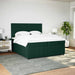 Pat box spring cu saltea, verde închis, 200x200 cm, catifea - WALTI WALTI