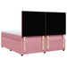 Pat box spring cu saltea, roz, 200x200 cm, catifea - WALTI WALTI