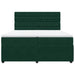Pat box spring cu saltea, verde închis, 200x200 cm, catifea - WALTI WALTI