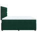 Pat box spring cu saltea, verde închis, 200x200 cm, catifea - WALTI WALTI
