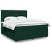 Pat box spring cu saltea, verde închis, 200x200 cm, catifea - WALTI WALTI