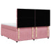Pat box spring cu saltea, roz, 200x200 cm, catifea - WALTI WALTI