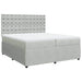Pat box spring cu saltea, gri deschis, 200x200 cm, catifea - WALTI WALTI
