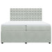 Pat box spring cu saltea, gri deschis, 200x200 cm, catifea - WALTI WALTI