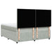 Pat box spring cu saltea, gri deschis, 200x200 cm, catifea - WALTI WALTI