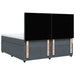 Pat box spring cu saltea, gri închis, 200x200 cm, catifea - WALTI WALTI